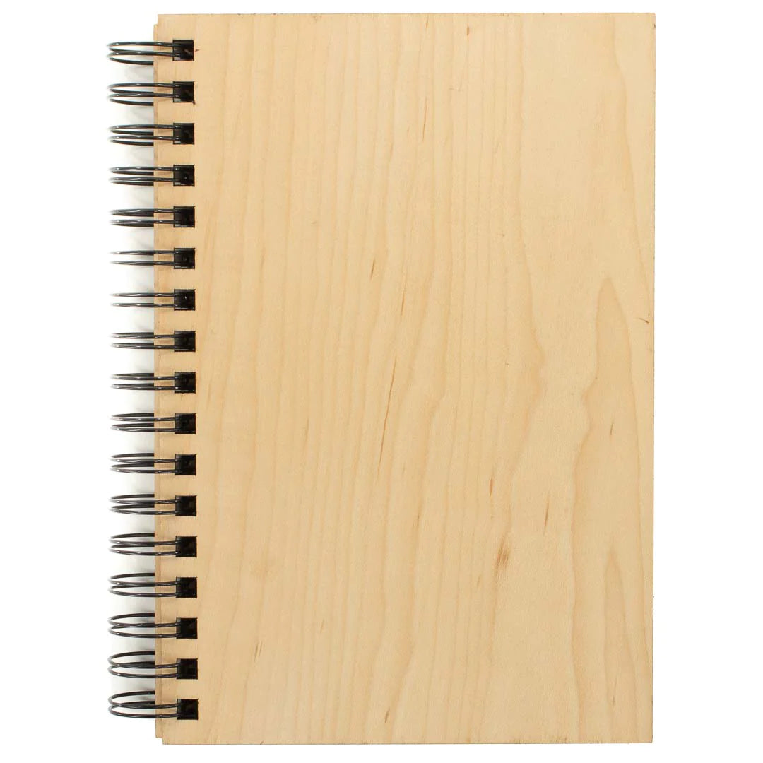 Customizable Wood Spiral Journal
