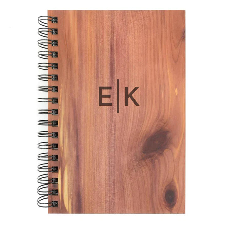 Customizable Wood Spiral Journal